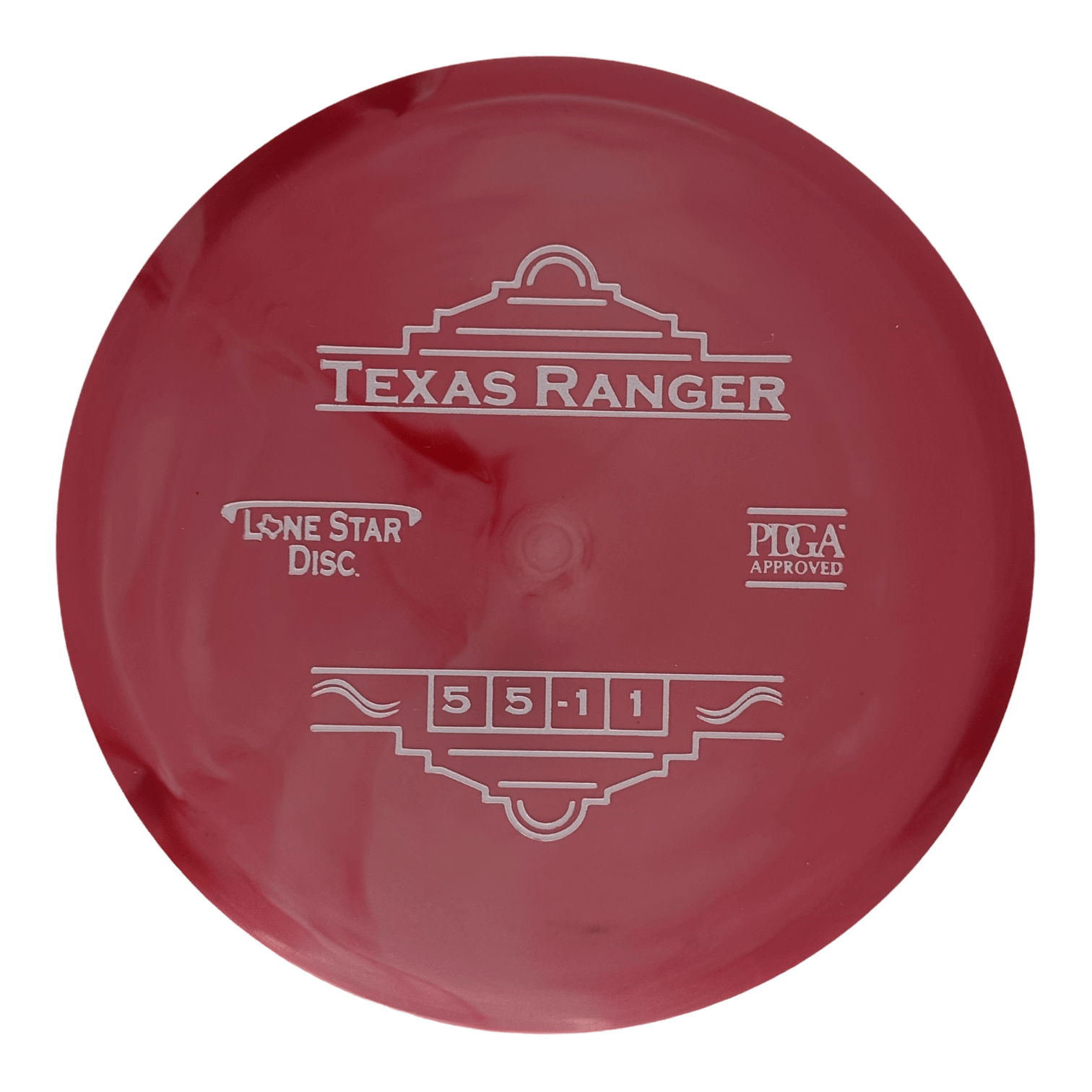 Red Texas Ranger D2 disc golf disc